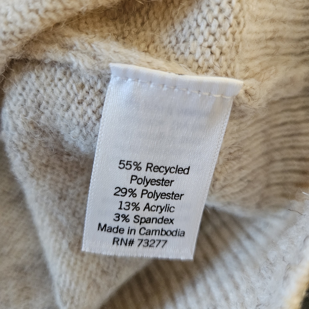 Lauren Conrad Women's Short Sleeve Cream Oatmeal Sweater Size Small - Picture 3 of 6